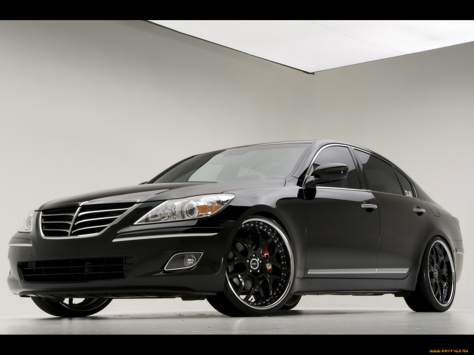 2009, hyundai, dub, magazine, genesis, sedan, black, 